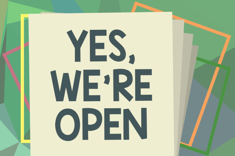 We’re Open, Please Wear Your Mask